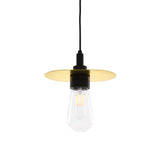 Kai Pendant - Matt Black & Pol Brass Shade