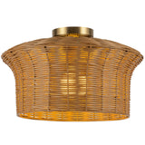 Kai Semi Flush Mount Brushed Gold By Alora - With Light