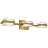 Kamden 3-Light Bath Bar by Tech Lighting, Finish: Natural Brass, Backplate Shape: Shallow | Casa Di Luce Lighting