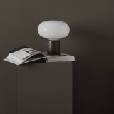 Karl-Johan Table Lamp Smoked Oak White Opal Glass By New Works - Lifestyle View3