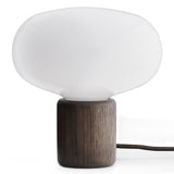 Karl-Johan Table Lamp Smoked Oak White Opal Glass By New Works