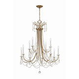 Karrington Two-Tier Chandelier 30'' Aged Brass