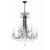 Karrington Two-Tier Chandelier 30'' Matte Black