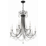 Karrington Two-Tier Chandelier 30'' Matte Black