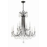 Karrington Two-Tier Chandelier 30'' Matte Black