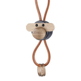 Kay Bojesen Monkey Keychain - Gold/Dark Grey view 2
