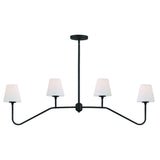 Keenan Linear Chandelier 48'' Black Forged