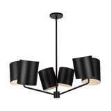 Keiko Chandelier With Light Black By Kuzco