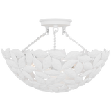 Kelan Semi Flush Mount Textured White By Visual Comfort Studio