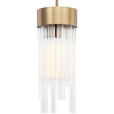 Kellan Pendant Light Aged Gold Brass Medium By Matteo - Front View