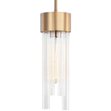 Kellan Pendant Light Aged Gold Brass Small By Matteo - Front View