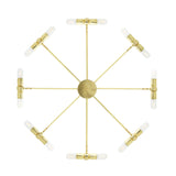 Kendu 8 Arm Chandelier - Polished Brass