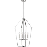 Kennan Outdoor Wall Lantern — 18.88 Inch, Brushed Nickel
