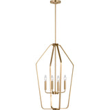 Kennan Outdoor Wall Lantern — 18.88 Inch, Satin Brass