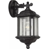 Kent Up/Down Outdoor Wall Lantern — 15 Inch, Oxford Bronze with Clear Seeded Glass