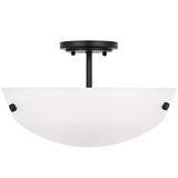 Kerrville Flush Mount Midnight Black By Generation Lighting - Front View1