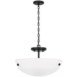 Kerrville Flush Mount Midnight Black By Generation Lighting - Front View3