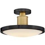 Kieran Semi Flush Mount Black On By Hinkley
