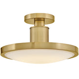 Kieran Semi Flush Mount Lacquered Brass On By Hinkley