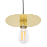 Kigoma Pendant Light - Polished Brass / Black Cable