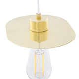 Kigoma Pendant Light - Polished Brass / White Cable