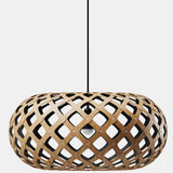 Kina Pendant Light Bamboo Black 1 Side Inside 31 Inch By David Tribrige