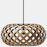 Kina Pendant Light Bamboo Black 1 Side Inside 39 Inch By David Tribrige