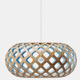Kina Pendant Light Bamboo Blue 17 Inch By David Tribrige