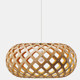 Kina Pendant Light Bamboo Orange 17 Inch By David Tribrige