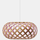 Kina Pendant Light Bamboo Pink 17 Inch By David Tribrige