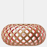 Kina Pendant Light Bamboo Red 17 Inch By David Tribrige