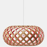 Kina Pendant Light Bamboo Red 24 Inch By David Tribrige