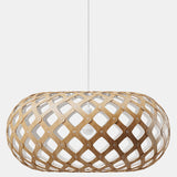 Kina Pendant Light Bamboo White 1 Side 17 Inch By David Tribrige