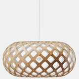 Kina Pendant Light Bamboo White 1 Side 39 Inch By David Tribrige