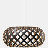 Kina Pendant Light Black 1 Side Outside Bamboo 31 Inch By David Tribrige