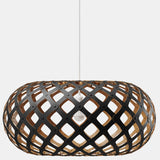 Kina Pendant Light Black 1 Side Outside Bamboo 39 Inch By David Tribrige