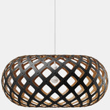 Kina Pendant Light Black 1 Side Outside Bamboo 55 Inch By David Tribrige