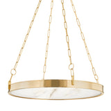 Kirby Chandelier - 30 Inch - Aged Brass by Hudson Valley