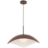 Kirby Pendant Light Burgundy By Kuzco - Front View