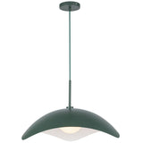 Kirby Pendant Light Pine Green By Kuzco - Front View