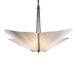 Kirigami Pendant 4 Light, shown in Dark Smoke, by Hubbardton Forge