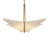 Kirigami Pendant 4 Light in Modern Brass by Hubbardton Forge