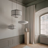 Kite Pendant Light Large White Black Tyvek By New Works - Lifestyle View