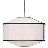 Kite Pendant Light Medium White Black Tyvek By New Works - With Light