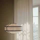 Kite Pendant Light Small White Black Tyvek By New Works - Lifestyle View2