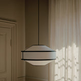 Kite Pendant Light Small White Black Tyvek By New Works - Lifestyle View4