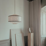 Kite Pendant Light Small White Black Tyvek By New Works - Lifestyle View7