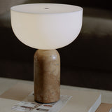 Kizu Portable Table Lamp Breccia Pernice Marble By New Works - Lifestyle View