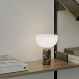 Kizu Portable Table Lamp Rosso Levanto Marble By New Works - Lifestyle View7