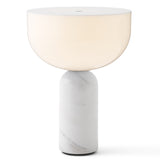 Kizu Portable Table Lamp White Marble By New Works - Front View